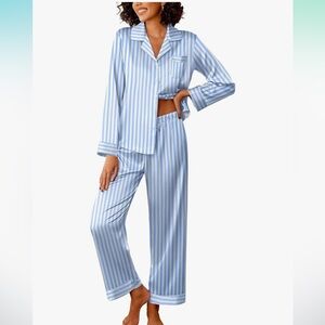 Blue Striped Women's Pajama Set NEW